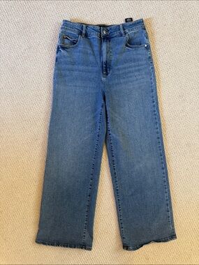 Well Worn High Rise Wideleg Blue Denim Jeans